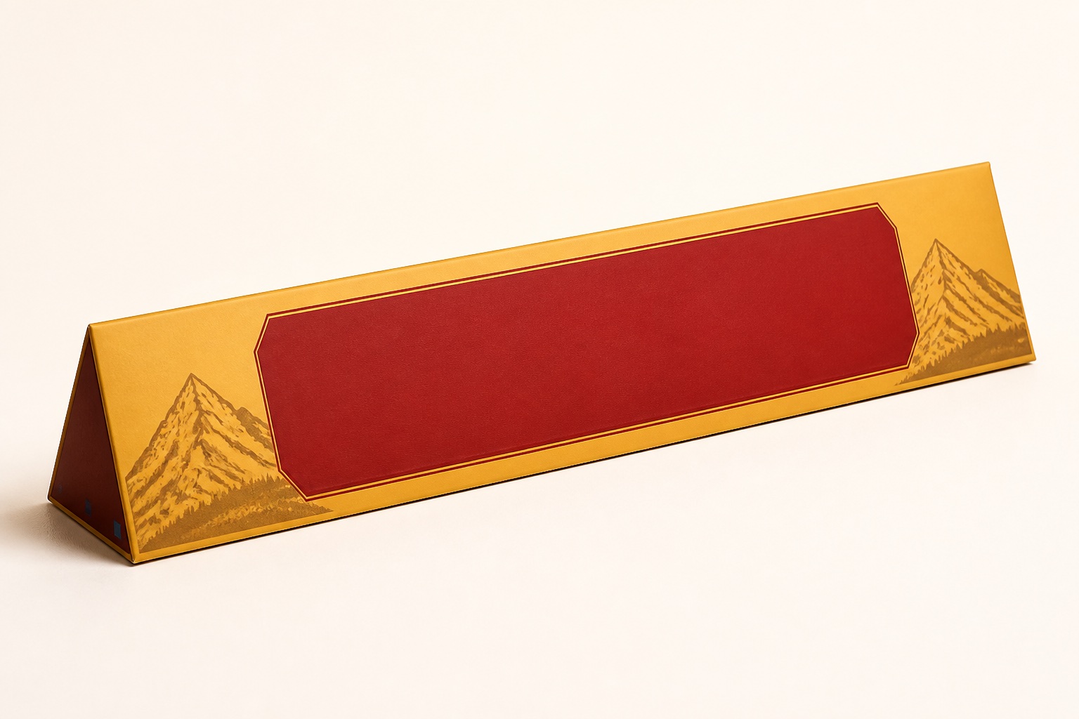 Premium triangular confectionery package personalised for a customer
